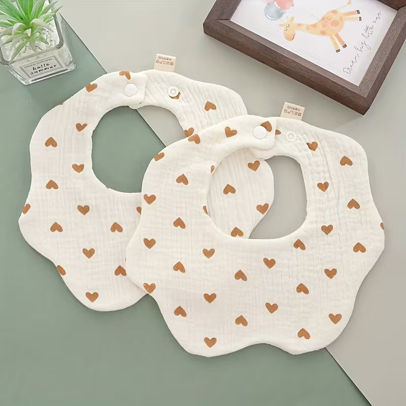 2pcs Pure Cotton Bibs